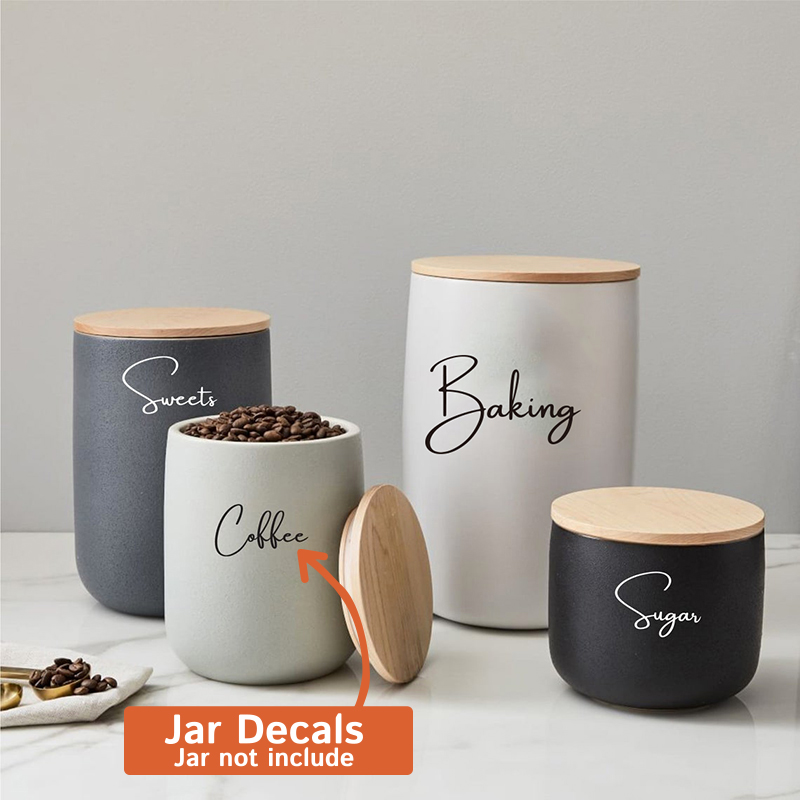 Kitchen Baking Organization - Autocollant uniquement 8 pièces, étiquettes de