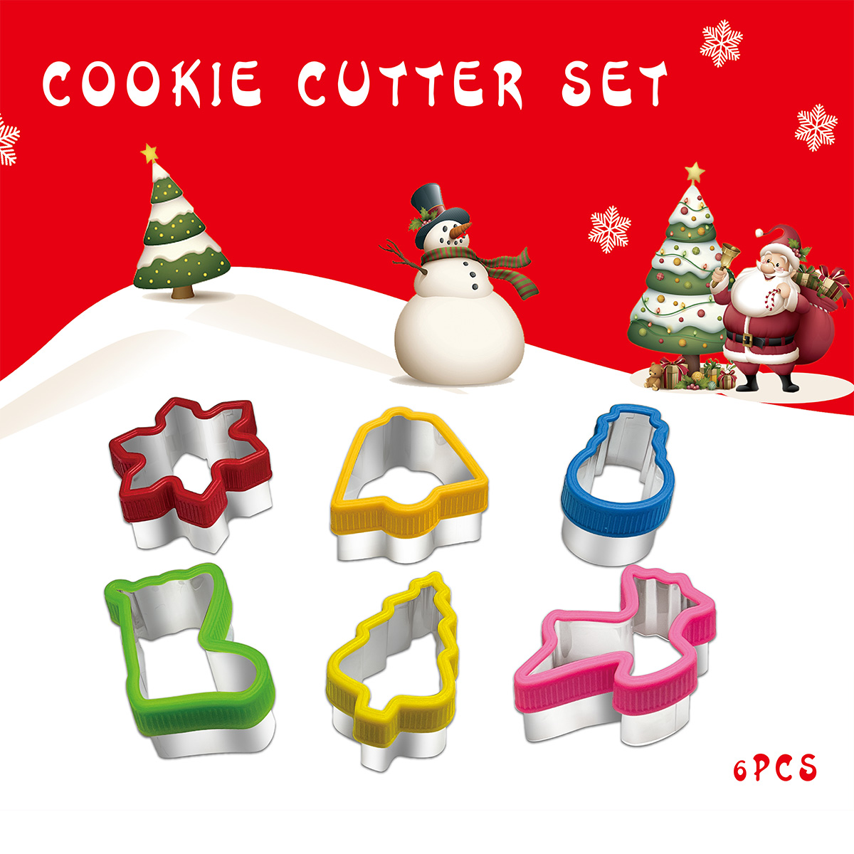 Baking Kitchen Set - Protège-mains coupe-strass de Noël, cloche, flocon