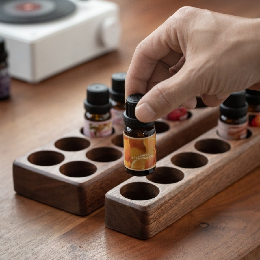 Kitchen Baking Essentials - Support de rangement en bois de