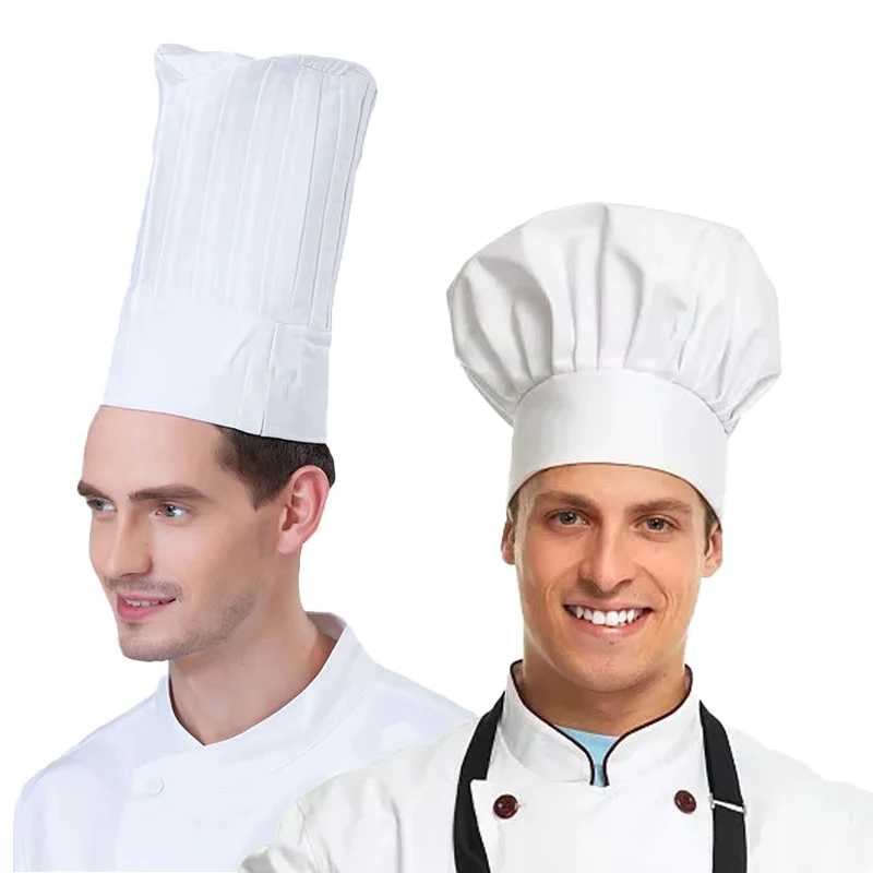 Kitchen Baker - Casquette de cuisinier blanche 22/29 cm