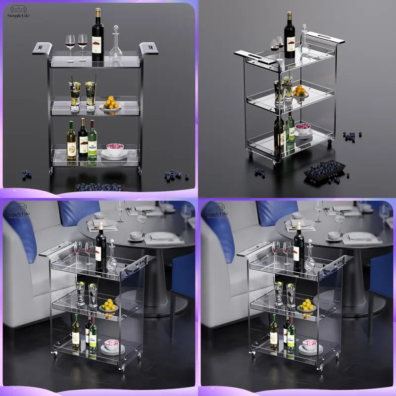 Kitchen Baking Organization - Chariot de cuisine moderne à 3