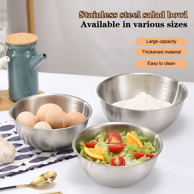 Kitchen Baking Essentials - Ensemble de bols en acier inoxydable
