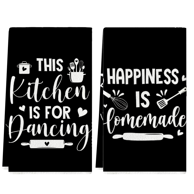 Kitchen Baking Background - 2 pièces, serviettes de cuisine avec