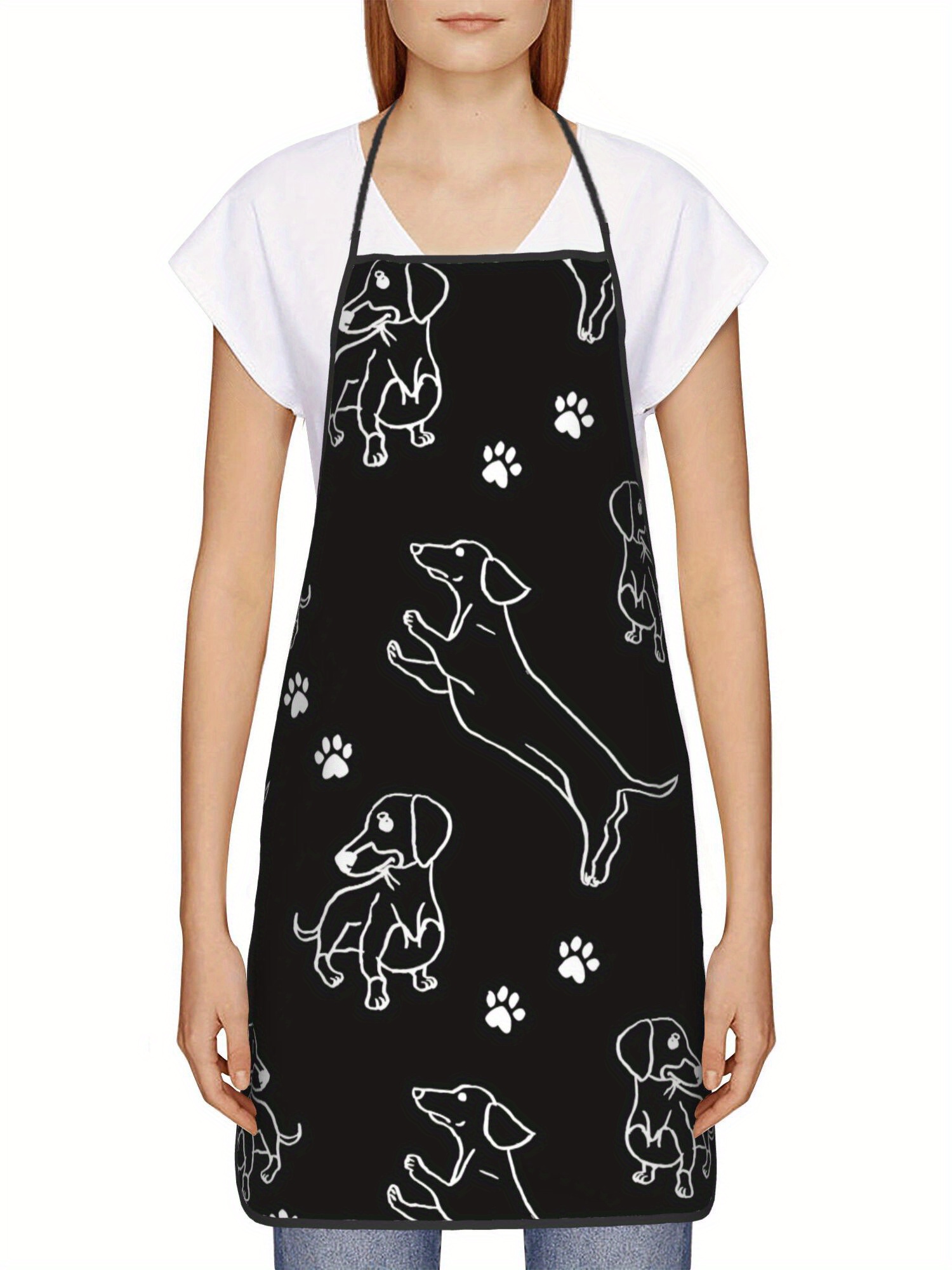 Tablier à motif de pattes de t - Kitchen Baking Background avis et prix