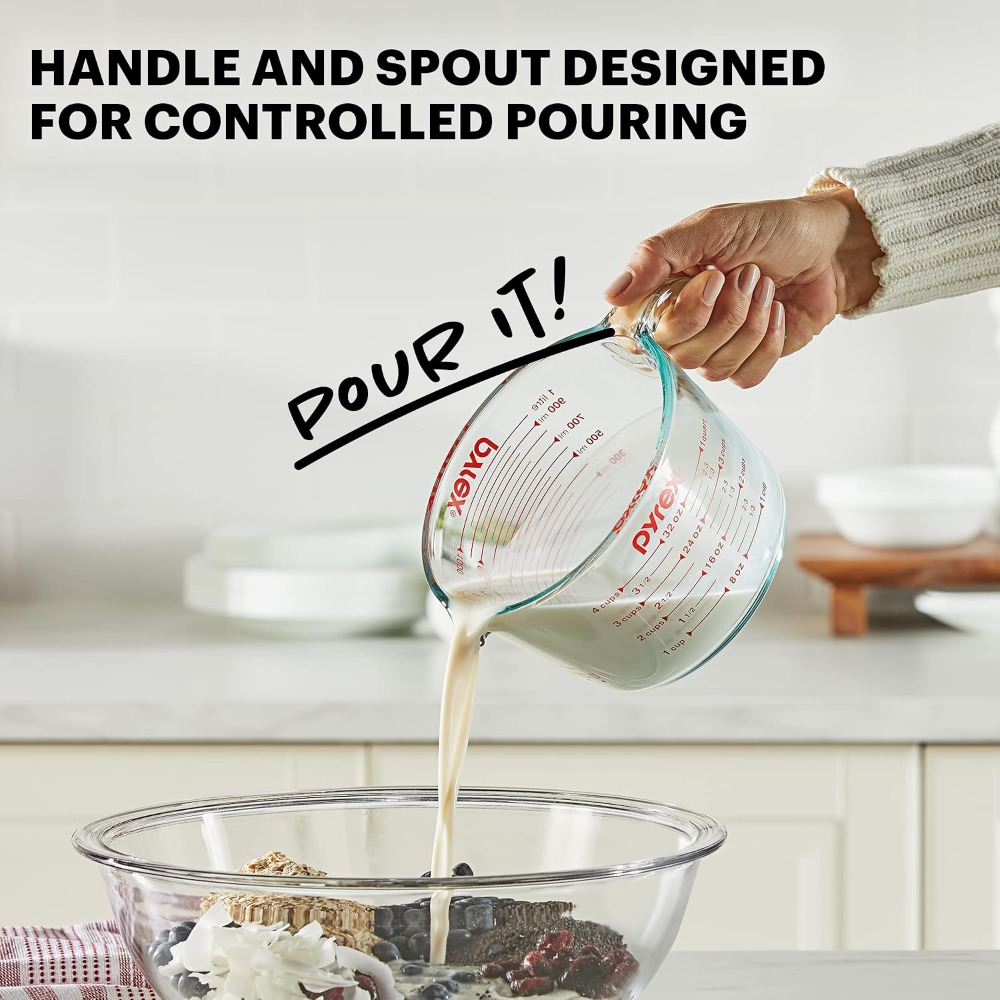 Verre doseur 4 tasses pour la  - Kitchen Baking Essentials avis et prix