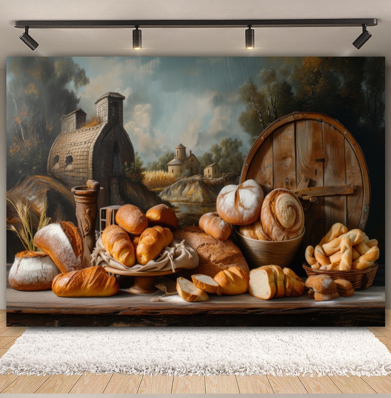 Cuisson pain toile de fond pou - Kitchen Baking Background avis et prix