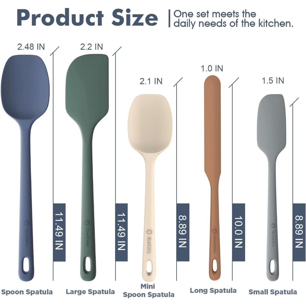 Ensemble de 5 spatules en sili - Baking Kitchen Set Up avis et prix
