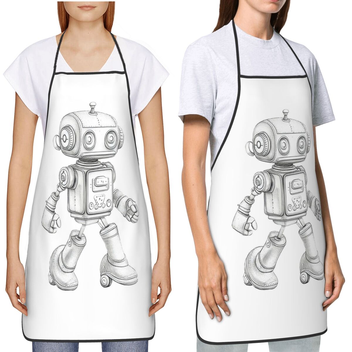 Tablier de cuisine rétro avec  - Kitchen Robot Baking avis et prix