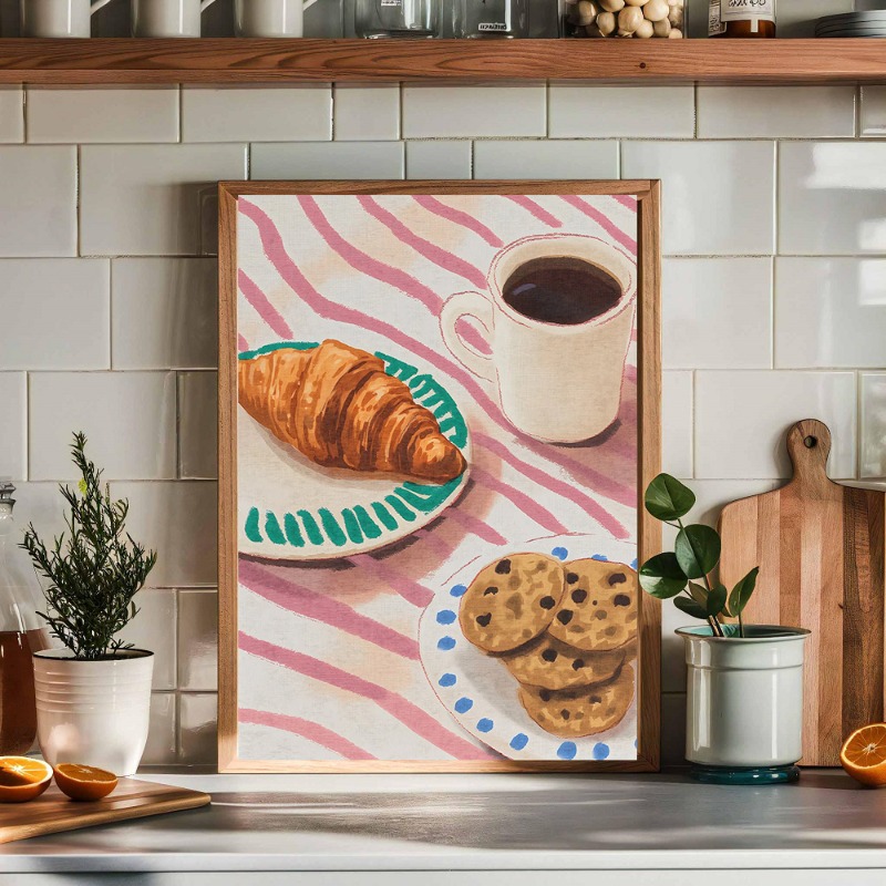 Affiche d'art sur toile, impre - Kitchen Bakery avis et prix